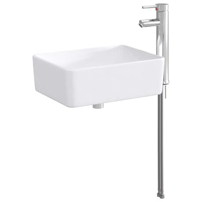 vidaXL - Badkamer - wastafel - met - kraan - en - afvoer - Chroom