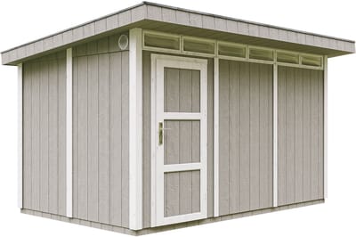 Timbela M904-TUNDRA GREY - LP SmartSide Tuinhuis op houtbasis - 8,7 m² - 412x279xH237 cm - met vloer en verf