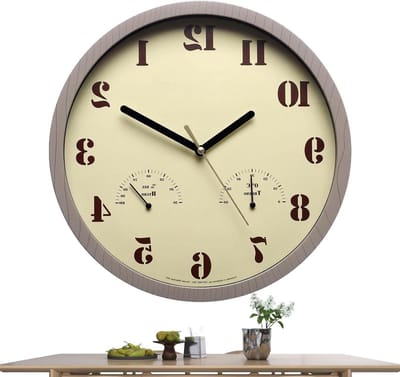 Buitenklok met thermometer - Tuinklok hygrometer - Weer monitoren - Automatische lichtsensor - 25.7 cm breed - Zwart