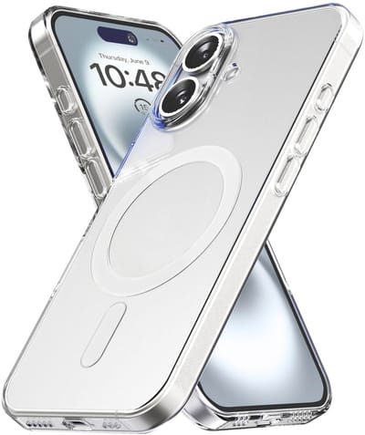 Hoesje - Geschikt voor iPhone 16 - Transparant - Geschikt voor MagSafe - Slank - Shock proof hoes