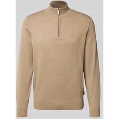 Gebreide pullover met opstaande kraag
