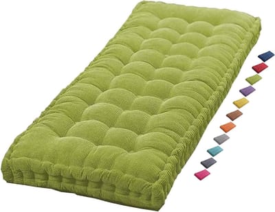 Bankkussen - Zitkussen Tuinbank - Comfortabel Zitten Buiten - 8-10cm Dikke Vulling - 100x35cm - Groen