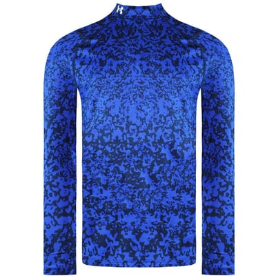 Under Armour Storm Lange Mouw Blauw Heren AOP Golf Mock Baselayer 1366273 400