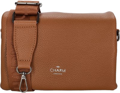 Charm London Pentonville Schoudertas - Crossbody - Schouderband - Overslag - Cognac