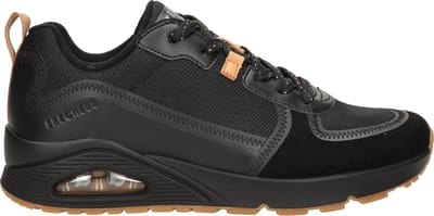 Skechers Uno - Layover Sneakers Laag - Zwart