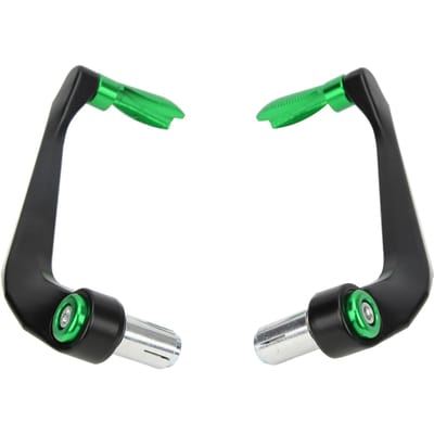 2 stuks Motorfiets Hendels Beschermer Set Aluminiumlegering Rem Koppeling Stuur Beschermer voor Mountain groen