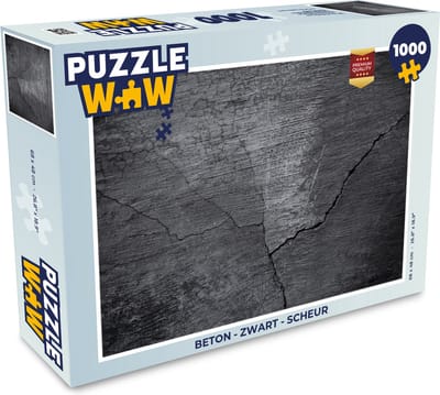 Puzzel Beton - Zwart - Scheur - Legpuzzel - Puzzel 1000 stukjes volwassenen
