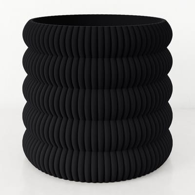 Fleuriek - Bloempot voor binnen - Zwarte plantenpot van bio plastic - Ø12 cm