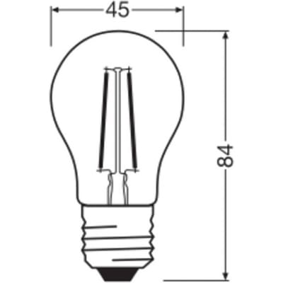 OSRAM LED lamp Star mini bolvorm P15 filament, 2700 K warm wit, 1 W, E27, helder, 136 lm, 15.000 h, voor tafellampen, decoratieve lampen, accentverlichting