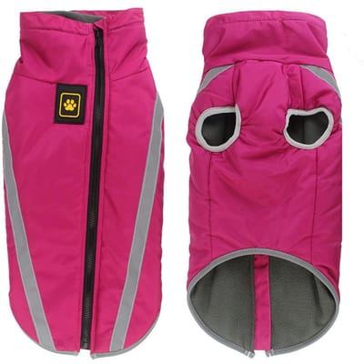 Reflecterende Huisdier Hondenkleding voor Grote Honden Winddicht Grote Hond Jas Jas Pitbull Greyhound Rolstoelhond Kleding ropa de perros XL pink