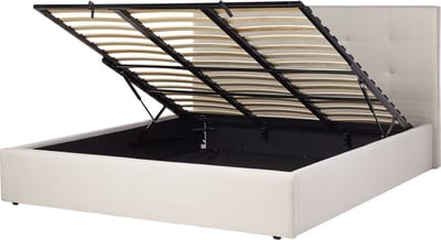 LORIENT - Bed met opbergruimte - Beige - 180 x 200 cm - Polyester