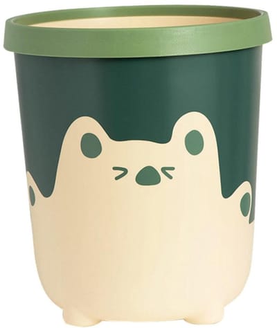 Creatieve Afvalcontainer - Prullenbak - Ruimte Organiseren - Stijlvol Ontwerp - 29 x 25 x 25 cm - Groen