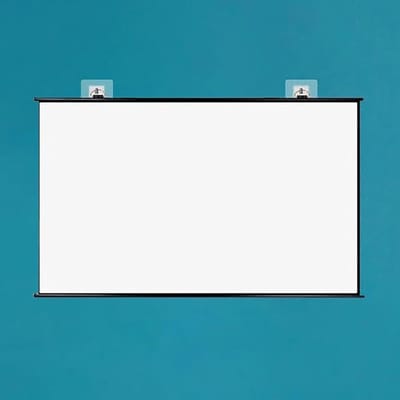 Projectiescherm Handmatig - Uittrekbaar Scherm - Thuisbioscoop Presentatie - Mat Wit Glasvezel - 60 Inch - Wit