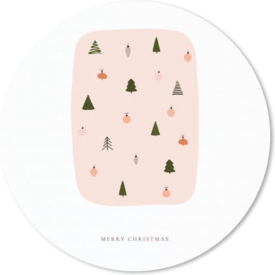 Muismat rond 20x20 cm - Mousepad Kerstbomen - Kerstballen - Quote - Ronde muismatten - Kerst - Cadeau - Kerstcadeau voor mannen en voor vrouwen
