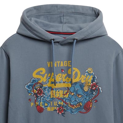 Superdry - Tokyo hoodie met vintage logo en relaxte pasvorm - Heren - Hoodies