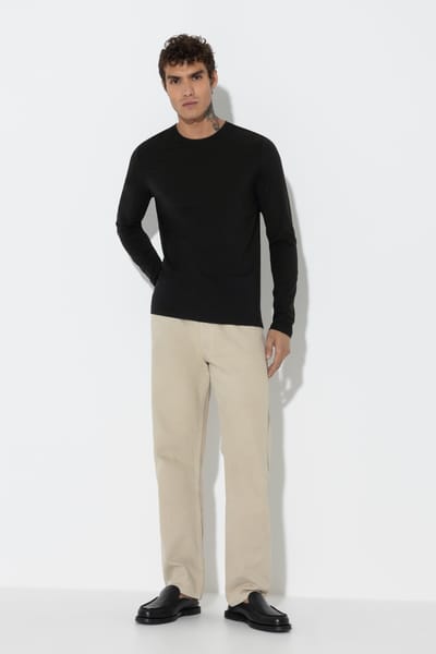 Longsleeve Serie Maglia Singola Zwart