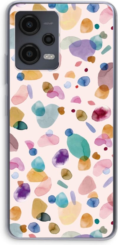 Case Company® - Hoesje geschikt voor Xiaomi Redmi Note 12 hoesje - Terrazzo Memphis - Soft Cover Telefoonhoesje - Bescherming aan alle Kanten en Schermrand