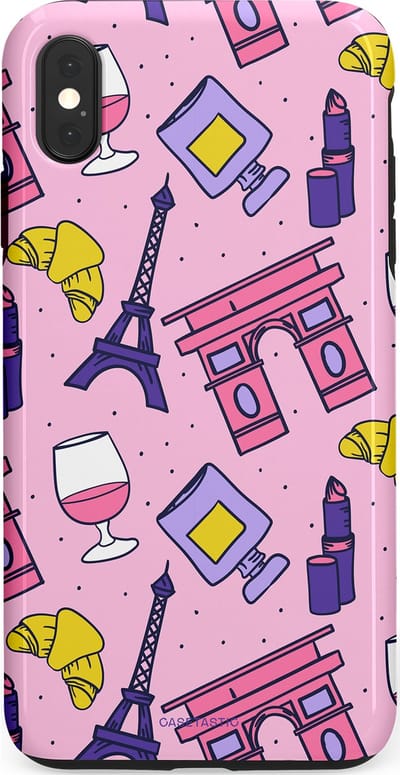 Casetastic Hoesje Geschikt voor Apple iPhone Xs Max - Stijlvolle Beschermende Duo-layer Case - Trip to Paris