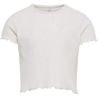 ONLY KOGNELLA S/S O-NECK TOP NOOS JRS Meisjes Top - Cloud Dancer