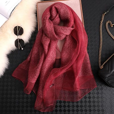 Dames Zijden Sjaal Vrouwelijke Effen Foulard Femme Pashmina Sjaals En Wikkel Grote Maat Sjaals Strandlaken Bandana Moslim Hijab brown
