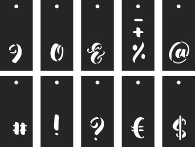 70 alfabet sjablonen - Artemio