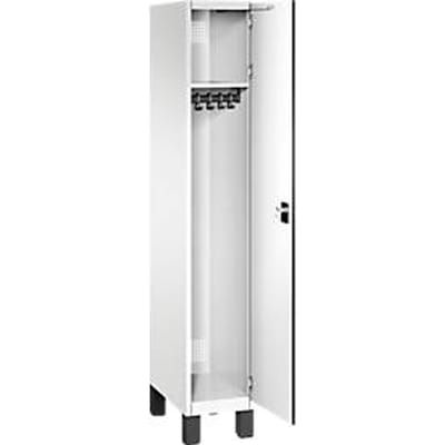 C+P Kast Cambio, 1 vak, op poten, B 300 x D 525 x H 1980 mm, verkeerswit/wit