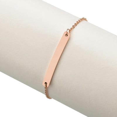 Graveerbare Armband - Heren Bangle - Persoonlijk Cadeau - Roestvrij Staal - 1 Zijde Graveren - Rosé Goud