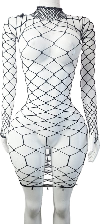 BamBella ® - Panty jurk -Onesize - - Dames - Onesize - Erotische sexy jurkje van kant erotische lingerie doorzichtig zwart