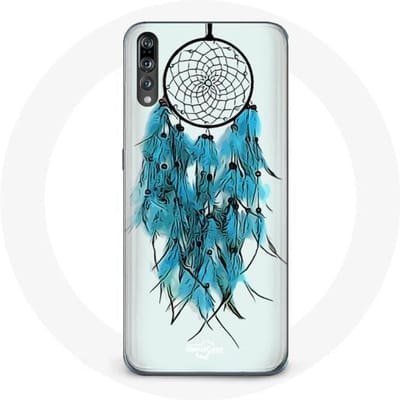 Hoesje voor Huawei P20 Dream Catcher Blauw Witte Achtergrond