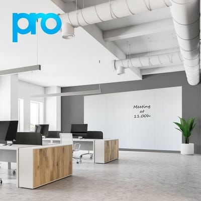 Rocada Whiteboardwand 200x400 cm (4 panelen) - PRO - Polyester coating