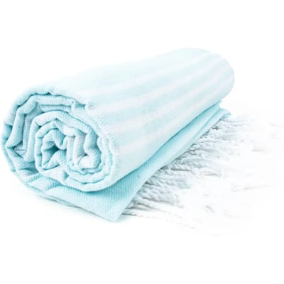 The One Towelling Hamam Sultan handdoek - 100 x 180 cm - Sauna Handdoek - Hamamdoek strandlaken - 100% katoen - Mint/Wit