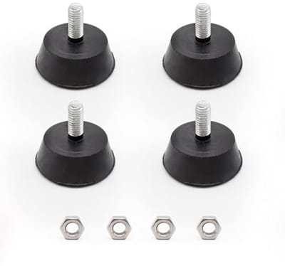 Rubberen voetjes voor meubels - Schroefbare buffertjes M6 x 16 mm