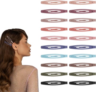 Set van 20 Platte Metalen Haarspeldjes voor Dik en Fijn Haar - Non-slip Klemmen