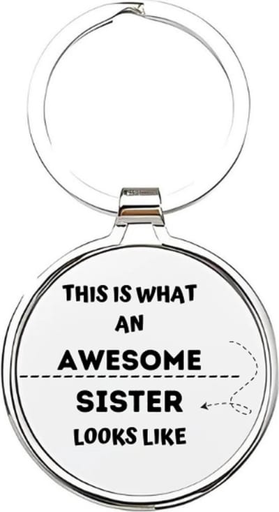 Akyol - this is what an awesome sister looks like Sleutelhanger - Zus - de leukste zus - zus sleutelhanger - zussen sleutelhanger - sleutelhanger zus - familie sleutelhanger - verjaardagscadeautje - zus cadeau - sister - zusje - 4 x 7,5 CM