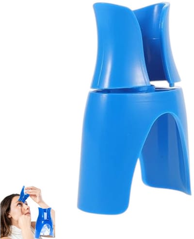 Oogdruppeldispenser - Houder voor flesjes met oogdruppels tegen droge ogen - Blauw - Veilige en hygiënische oogdruppeldispenser voor volwassenen en kinderen - Universele draagbare oogdruppeldispenser