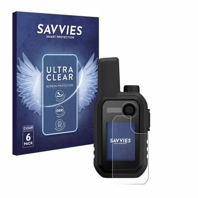 Savvies - Screenprotector voor Garmin Alpha 10 K - Folie Beschermfolie transparant 6 Stuks