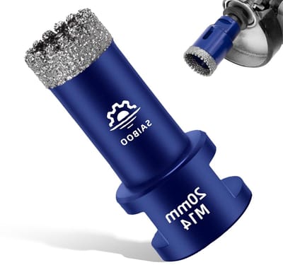 Diamanttegelboor - Diamantkernboor Gatenzaag - Droog Boren - Gekartelde Rand - 20 mm - Zilver