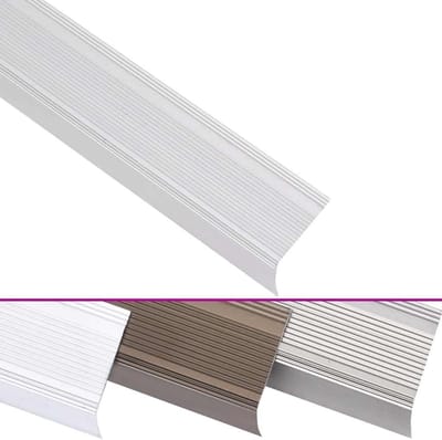 5x L-vormige Trapneus Aluminium Zilverkleurig 100 cm - Trapprofiel voor Traptreden