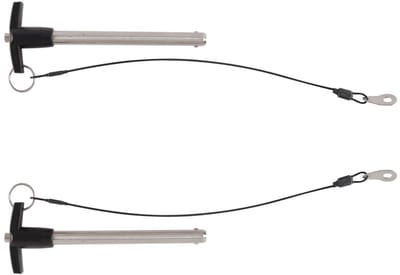 Dailygoods - Set van 2 T-greep Borgpennen voor Snelontgrendeling 100 mm