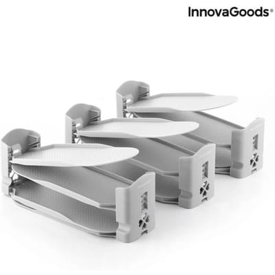 Range-chaussures - InnovaGoods - Sholzzer - Réglable - 6 Unités - Gris gris