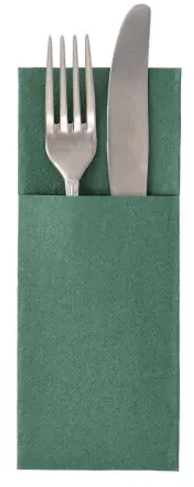 50 Servetten ROYAL Collection 40 cm x 30 cm donkergroen met bestekvouw