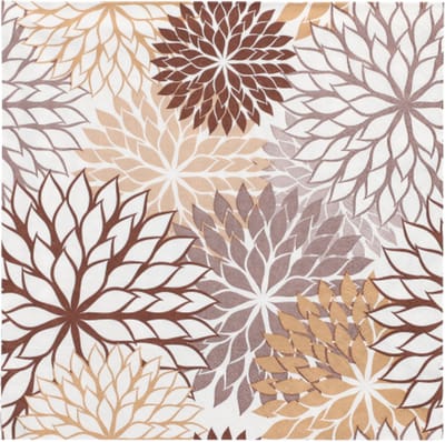 10x 20 Servetten 3-laags 1/4 vouw 40 cm x 40 cm taupe Floralies
