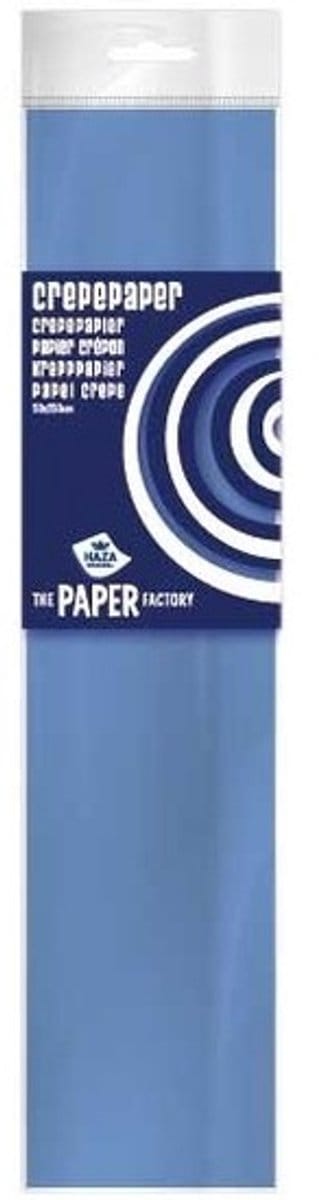 Crepe papier platte vellen - 5x - ijsblauw - 250 x 50 cm - Knutselen met papier - Knutselspullen