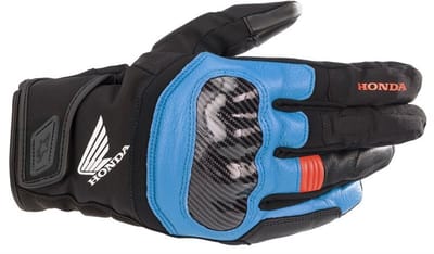 Alpinestars Honda SMX Z Drystar Zwart Blauw Helder Rood - Handschoen