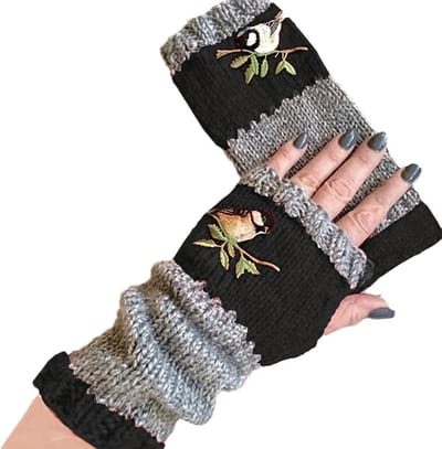Polswarmers - Gebreide Dames Vingerloze Handschoenen - Polswarmers - Lange Gebreide Polswarmers - Vingerloze Handschoenen Zonder Vingers - Handschoenen Voor In De Herfst & Winter - Zwart - 1 Paar - One Size