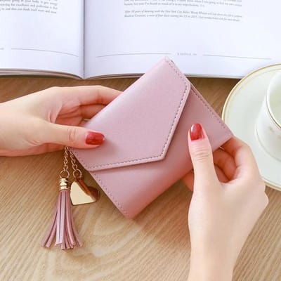 Mode Korte Dames Portemonnees PU Leer Dames Luxe Kwasten Portemonnee Drukknoop Kleine Portemonnee Trend Muntzakje Dames Kaarthouder Etui