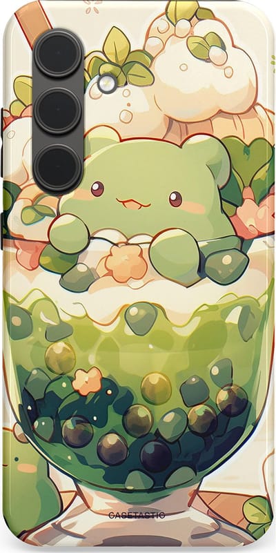 Casetastic Hoesje Geschikt voor Samsung S24 - Stijlvolle Beschermende Duo-layer Case - Zoet Dessert Patroon