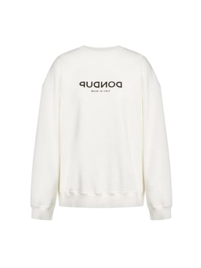 Vrouwenkappen Dondup - over sweatshirt in diagonale sweatshirt - wit