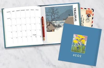 Afsprakenboek Maandelijks - Planner Jaaragenda - Afspraken Plannen - Met Kunst Illustraties - 9 x 9 Inch - Blauwgroen