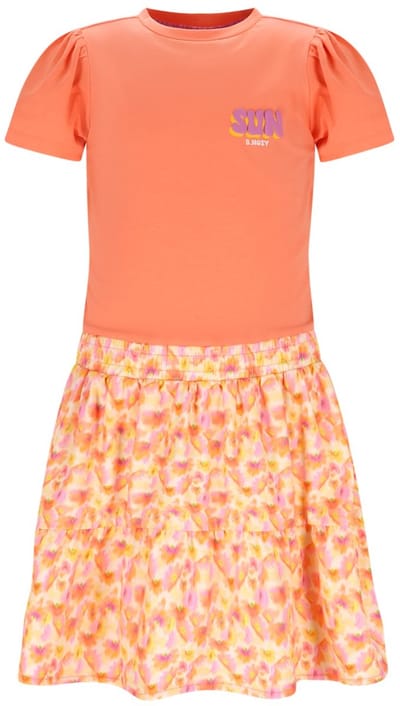 B.Nosy Y602-5815 meisjes jurk oranje - Maat 98